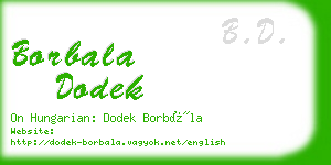 borbala dodek business card
